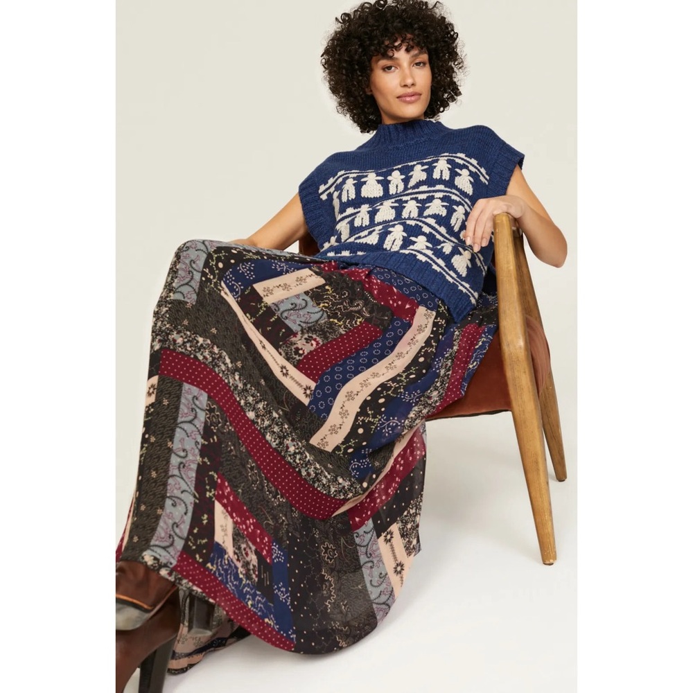 SEA NEW YORK Patchwork Maxi Skirt